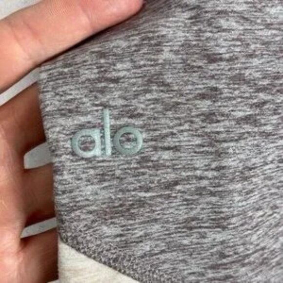 Alo Yoga Sheila Leggings Size XS Grey Pink Purple High Rise Athletic Pants Boho - Picture 3 of 6